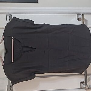 Express gray top. V neck with crisscross